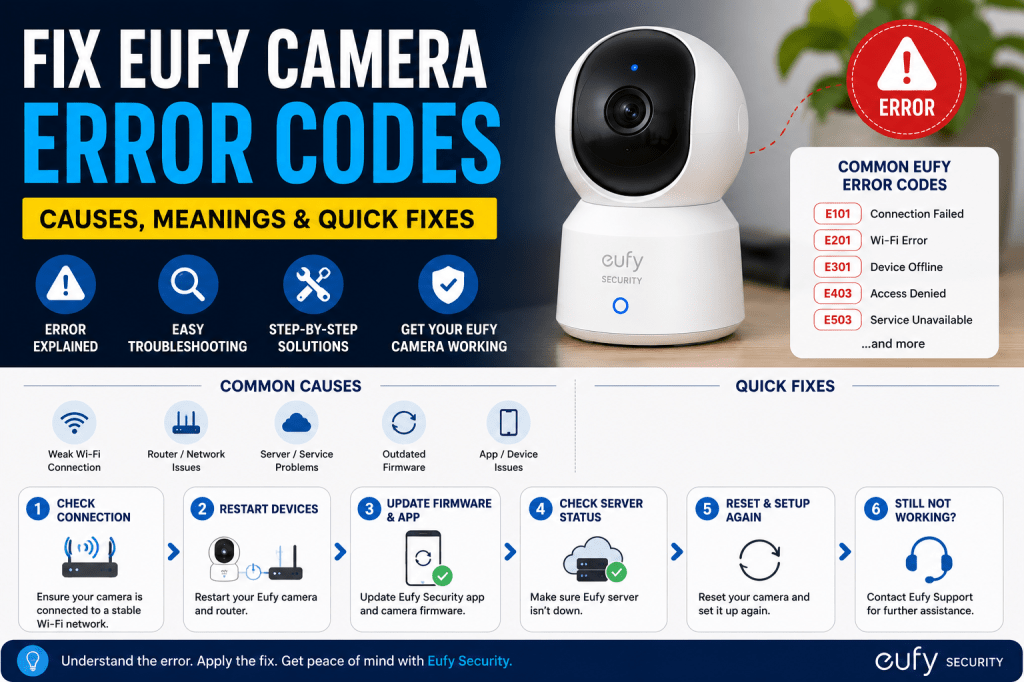 Common Eufy Camera Problems and Error Code Solutions
